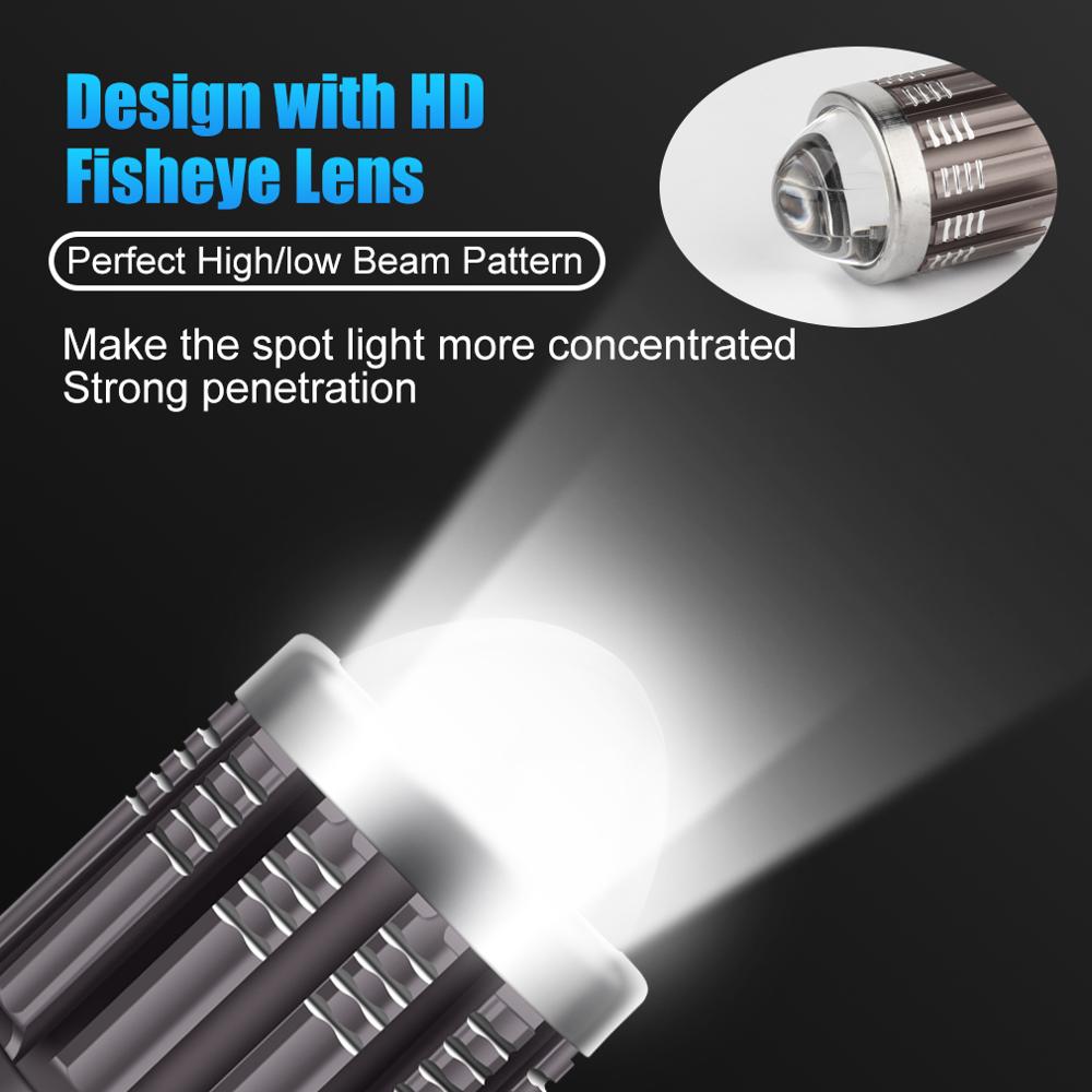 10000Lm H4 LED BA20D LED Motorcycle Headlight Bulbs CSP Lens White Yellow  Lamp