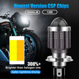 10000Lm H4 LED Moto H6 BA20D LED Motorcycle Headlight Bulbs CSP Lens White Yellow Hi Lo Lamp Scooter Accessories Fog Lights 12V