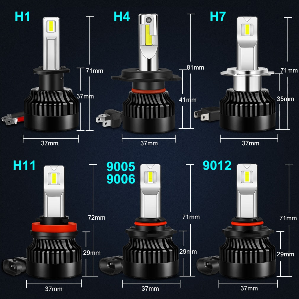 100W 25000Lm H1 H11 H7 LED Headlight Bulbs Canbus H4 LED H8 H9