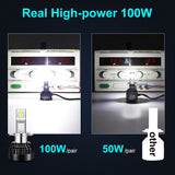 100W 25000Lm H1 H11 H7 LED Headlight Bulbs Canbus H4 LED H8 H9 9005 HB3 9006 HB4 9012 HIR2 Lamp Cars Running Lights 300% Bright