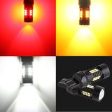 2pcs 1200Lm T20 W21W LED W21/5W LED WY21W 7440 7443 LED Bulb T25 3157 3156 p27/7w Car Brake Reverse Light 12V Lamp Turn Signal