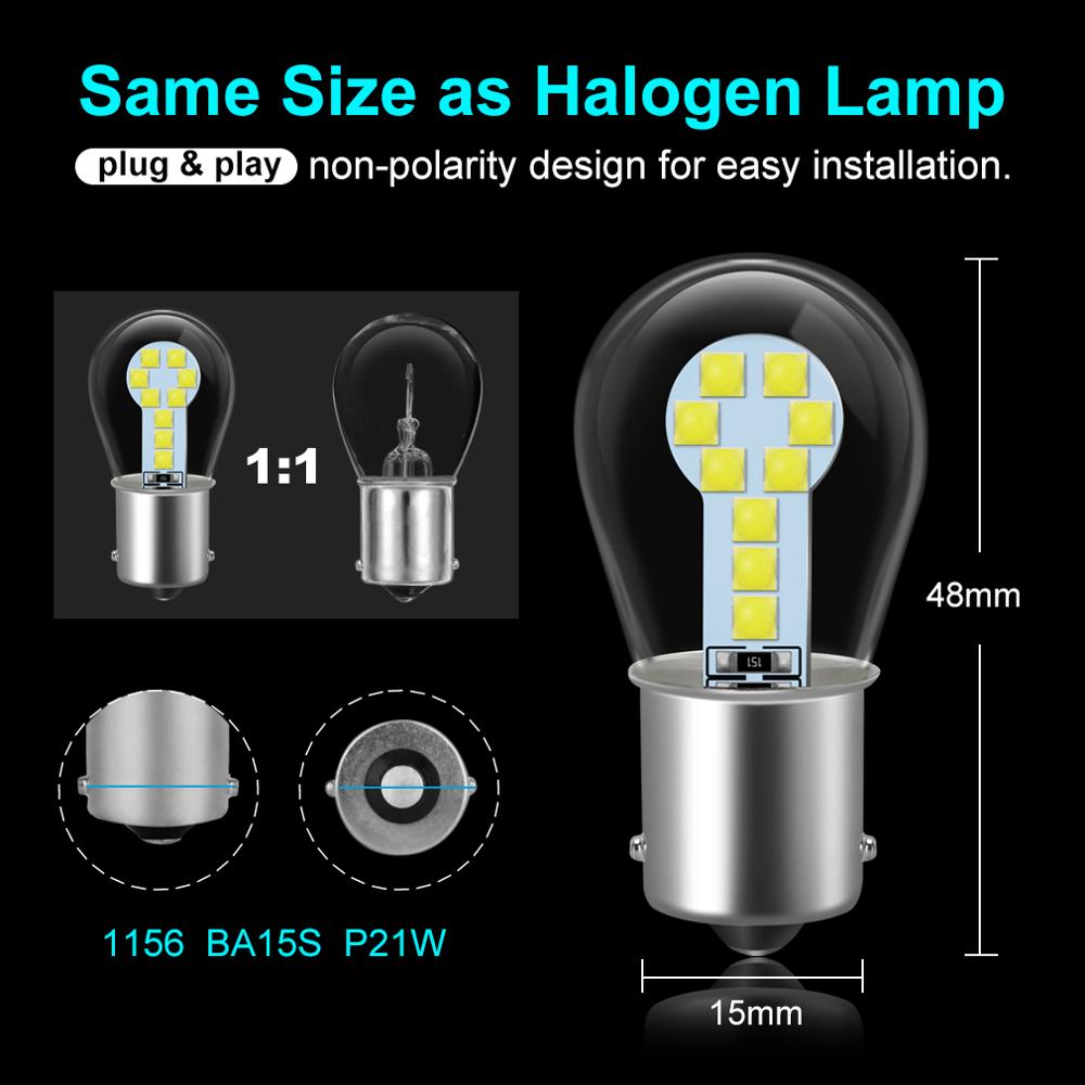 2/4PCS P21/5W LED Bulb 1157 High Bright BAY15D 1156 P21W Ba15S Car Tur –  heccei online shop