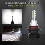 S&D 2pcs 9006 HB4 LED Bulbs Fog Lights 12V 1400LM Car Light Canbus Running Light Lamp Drving Bulb Auto 6000k White