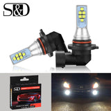 S&D 2pcs 9006 HB4 LED Bulbs Fog Lights 12V 1400LM Car Light Canbus Running Light Lamp Drving Bulb Auto 6000k White