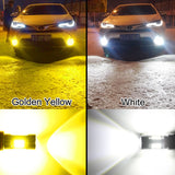 S&D 2pcs Car LED Lamps H11 H8 LED Bulbs HB4 Led HB3 9006 9005 P13W Yellow amber White 1200Lm 12V Car Driving Lamp Replace Lights