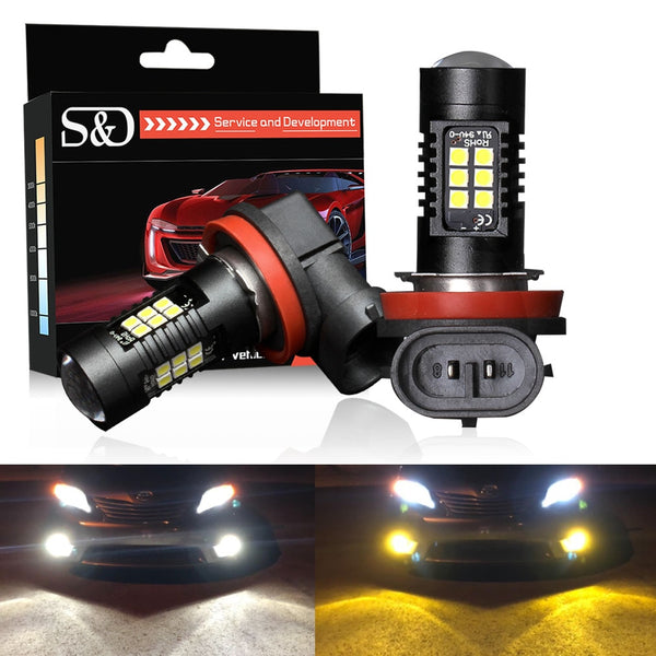 S&D 2pcs Car LED Lamps H11 H8 LED Bulbs HB4 Led HB3 9006